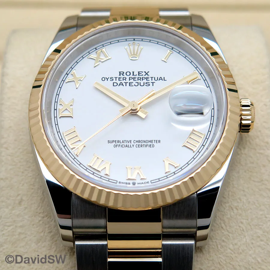 Rolex Datejust 36 126233 36mm 18K/SS White 2