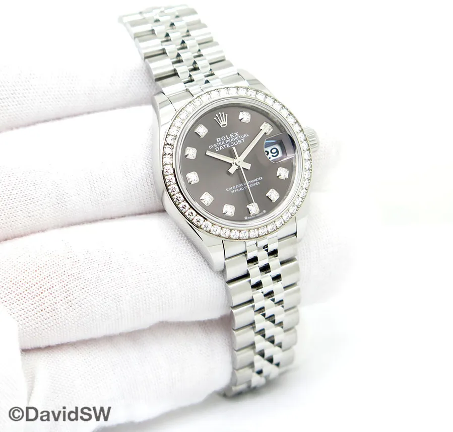 Rolex Lady-Datejust 279384RBR 28mm 18K/SS Dark grey