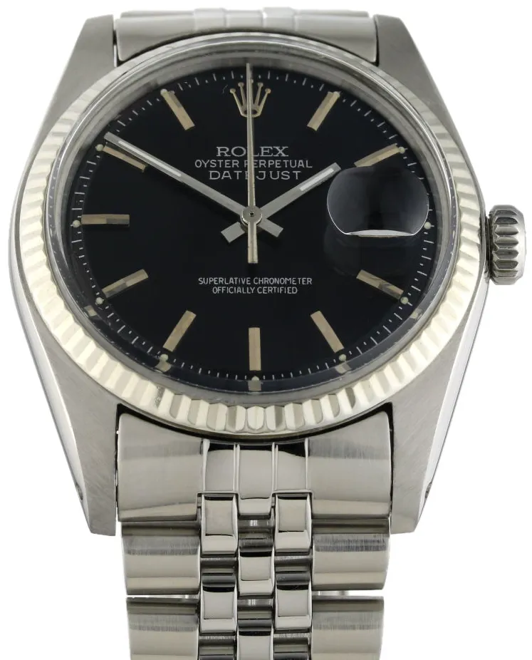 Rolex Datejust 1601 36mm Yellow gold and Stainless steel Black