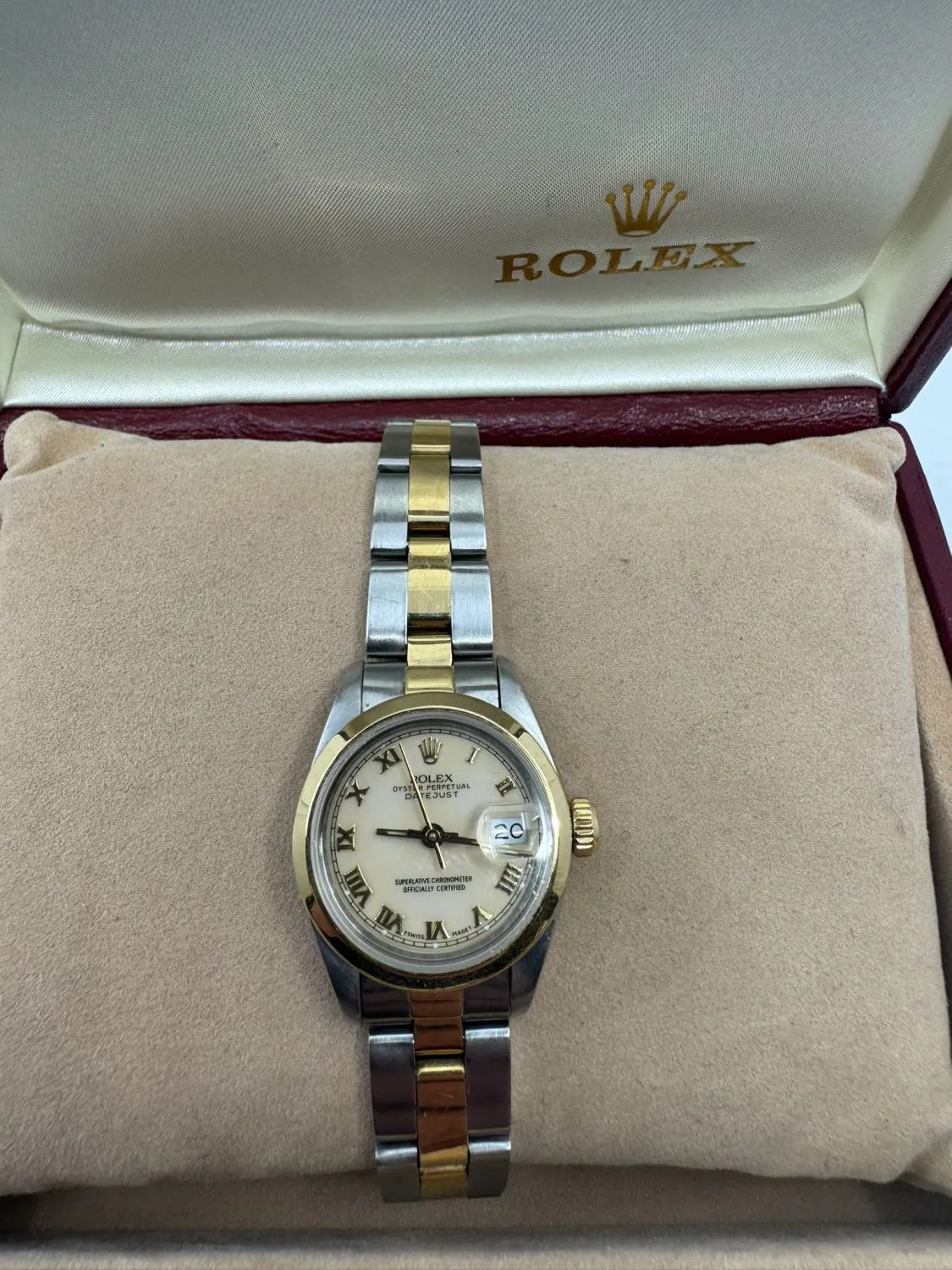 Rolex Lady-Datejust 69163 26mm Yellow gold and stainless steel White 4