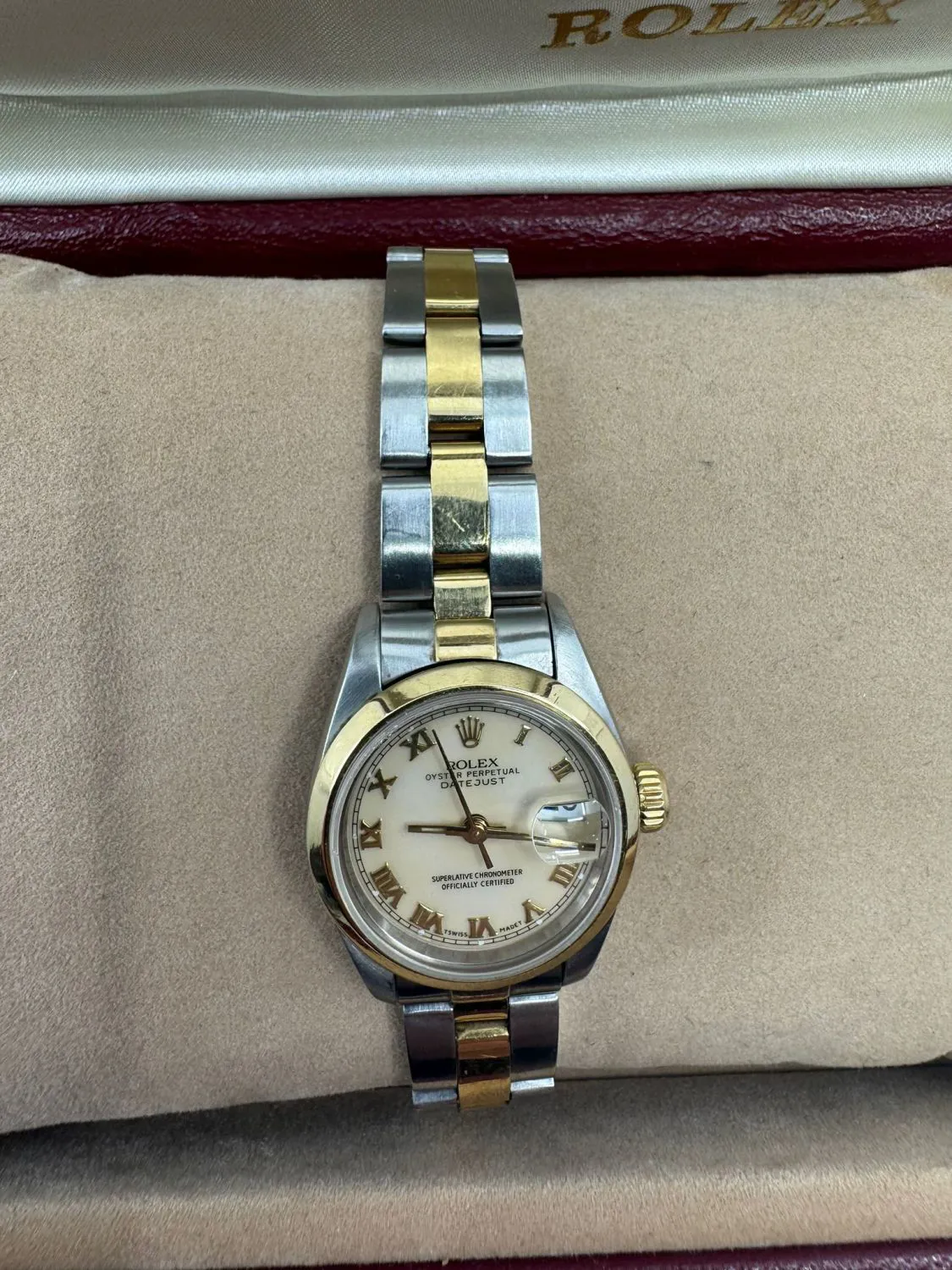 Rolex Lady-Datejust 69163 26mm Yellow gold and stainless steel White 7