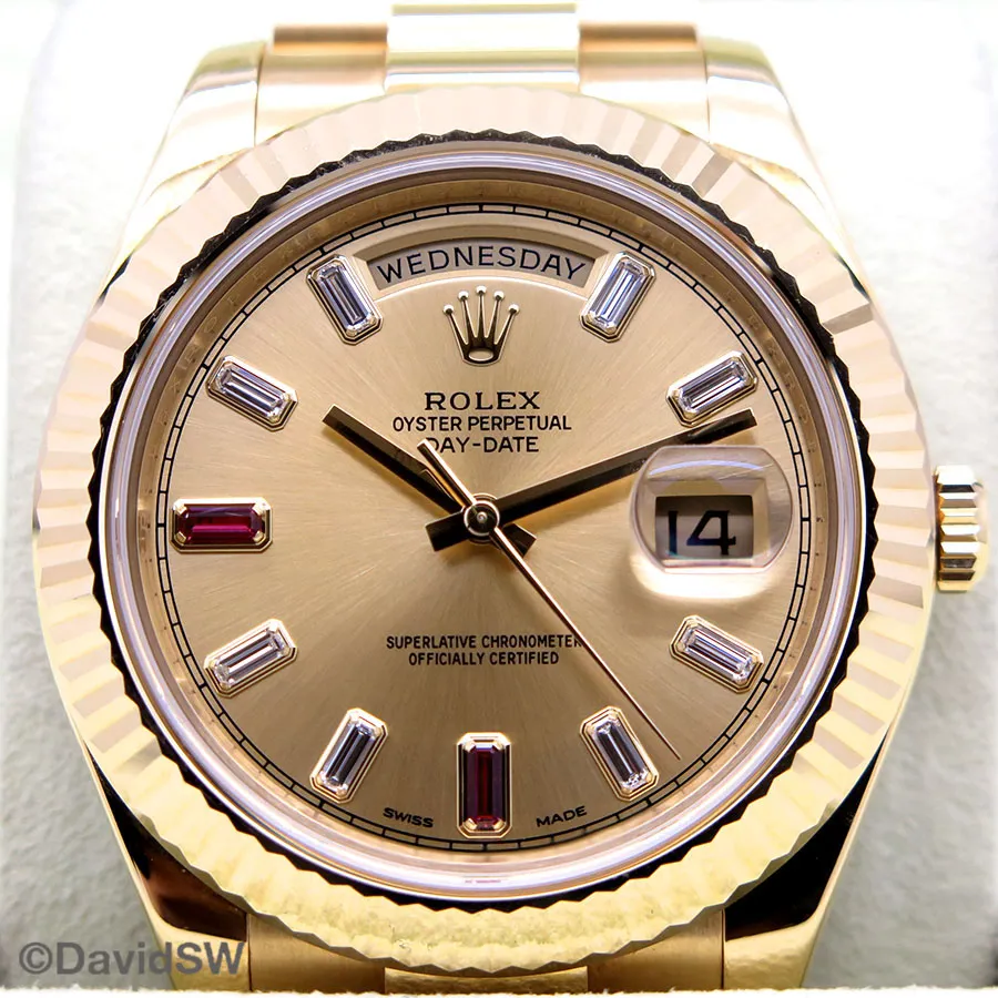 Rolex Day-Date II 218238 41mm Yellow gold Champagne 2