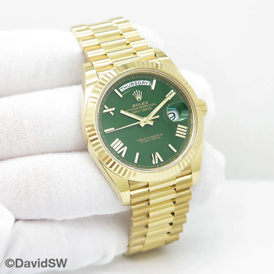 Rolex Day-Date 40 228238 40mm Yellow gold Green