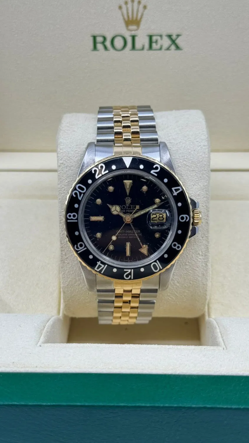 Rolex GMT-Master 1675 Yellow gold and Stainless steel Black