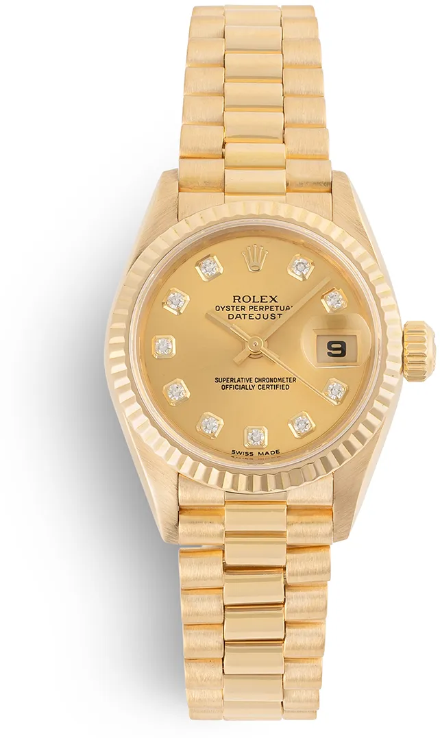 Rolex Lady-Datejust 69178 26mm Yellow gold Champagne