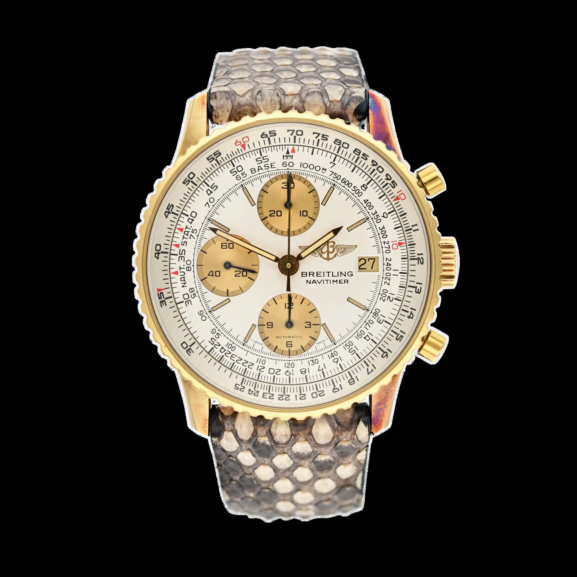 Breitling Navitimer 81610 41.5mm Yellow gold Silver