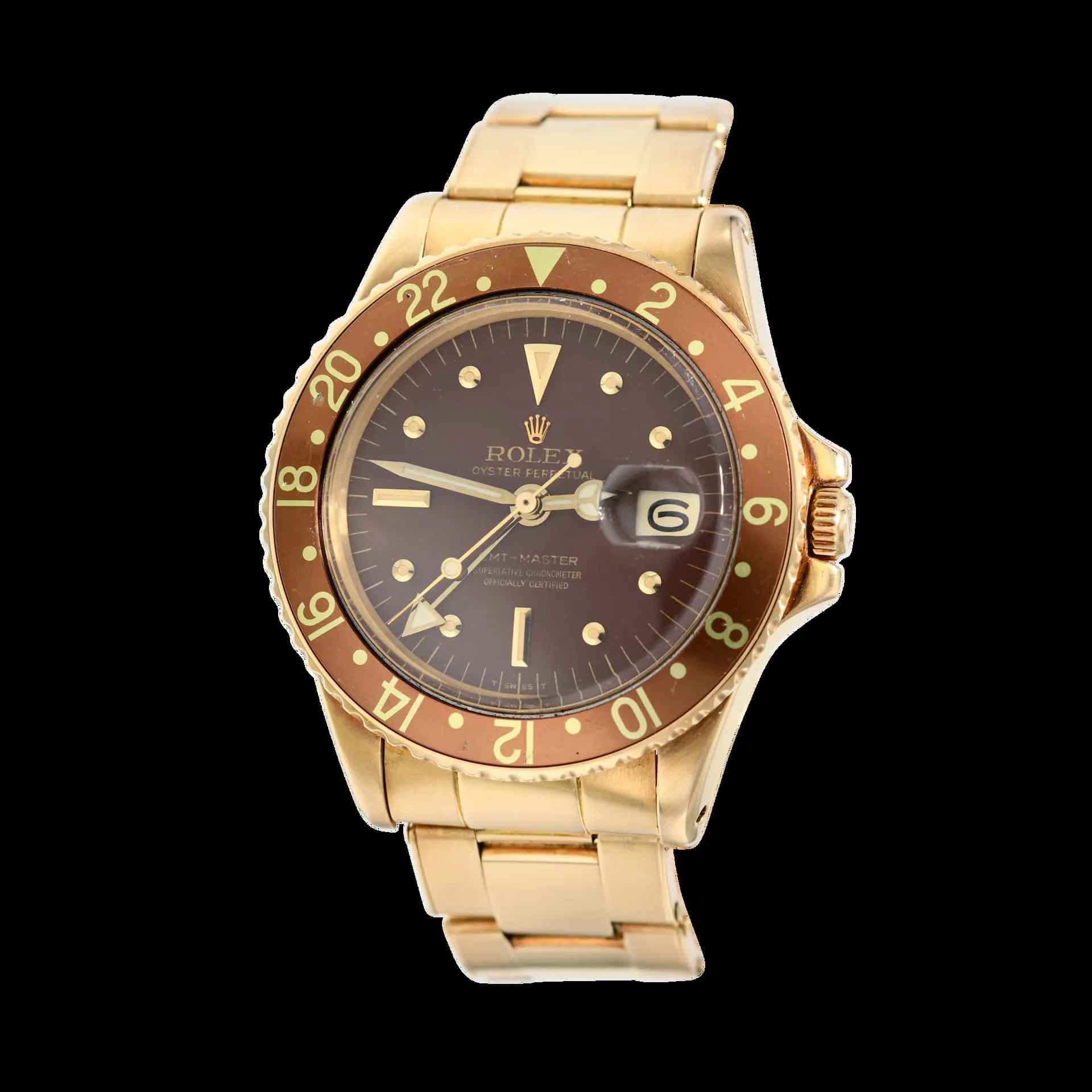 Rolex GMT-Master 1675 38mm Yellow gold Burgundy 5