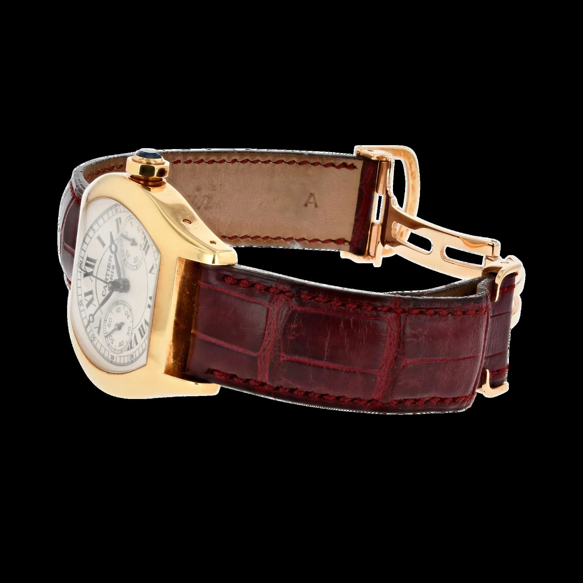 Cartier Tortue 2356 43mm Yellow gold Silver 3