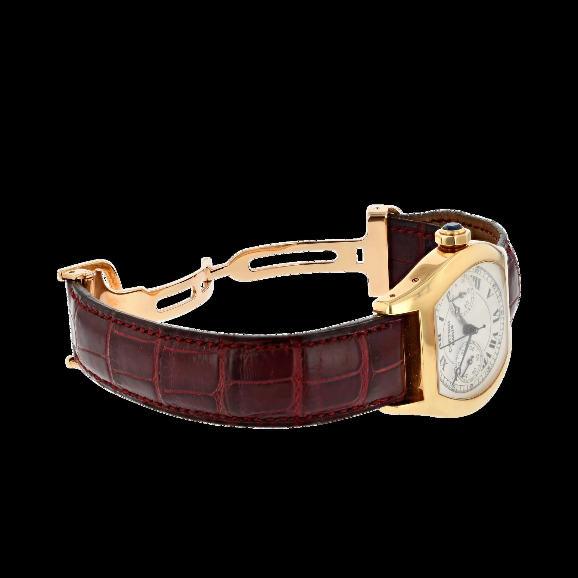 Cartier Tortue 2356 43mm Yellow gold Silver 4