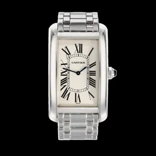 Cartier Tank Américaine 1734 Platinum Silver