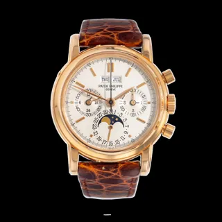 Patek Philippe Perpetual Calendar Chronograph 3971 Rose gold Silver