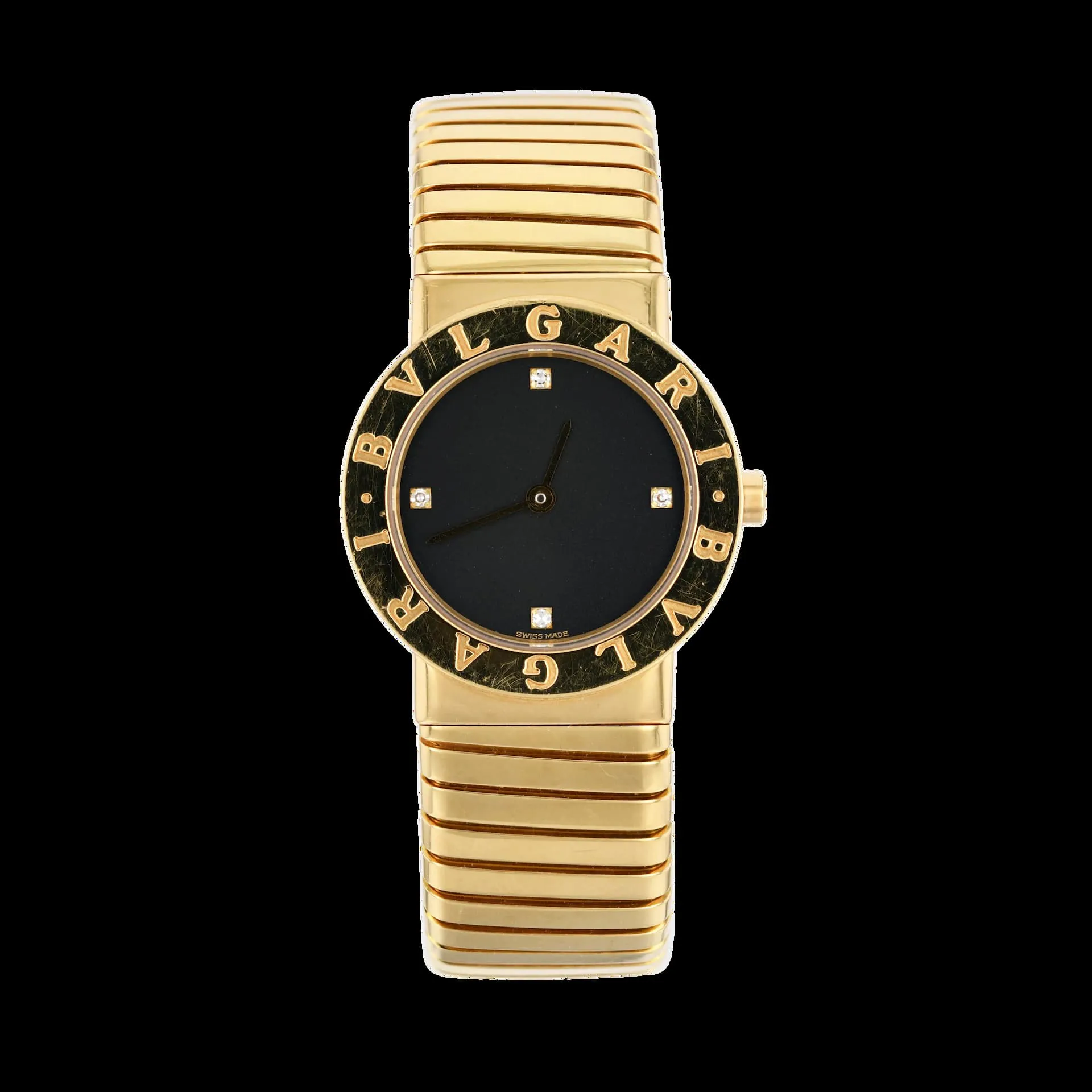 Bulgari Bulgari BB 26 GGD 26mm Yellow gold and Diamond Black