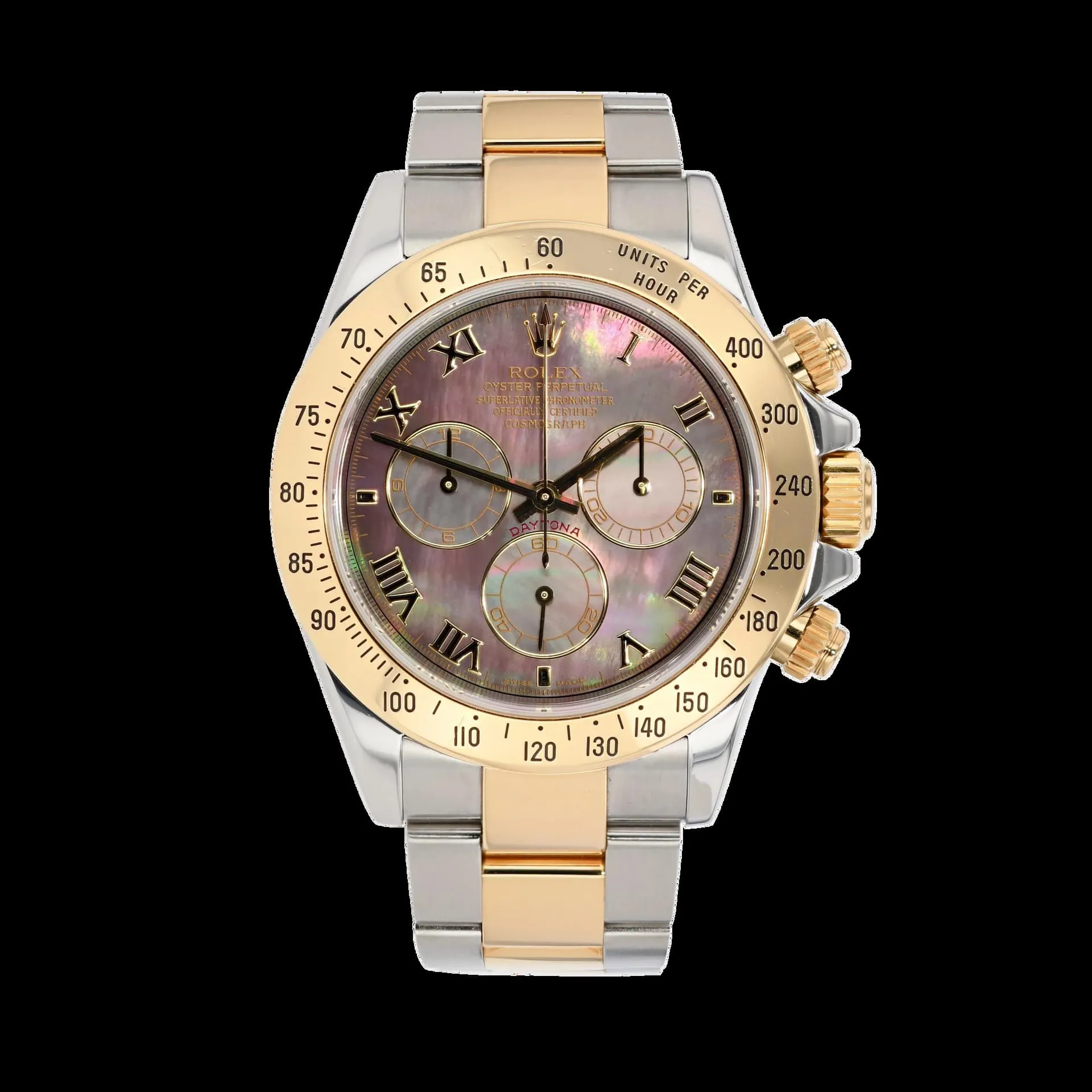 Rolex Daytona 116523-0047 38.5mm Yellow gold and stainless steel Mother-of-pearl