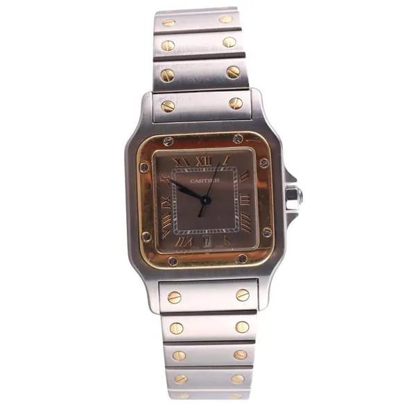 Cartier Santos 1566 29mm Yellow gold and Stainless steel Gray