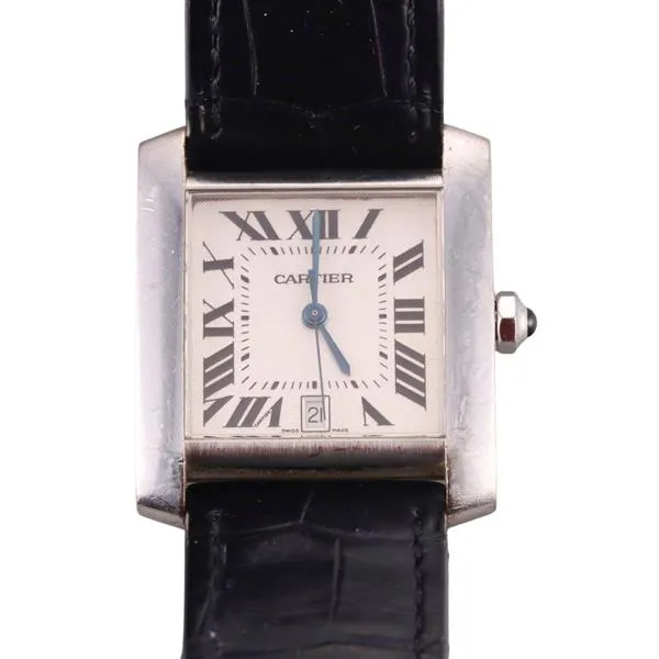 Cartier Tank Française 2366 28mm White gold Silver