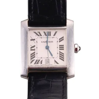 Cartier Tank Française 2366 White gold Silver