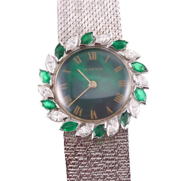 Juvenia 30mm Yellow gold and Diamond and Emerald Green 2