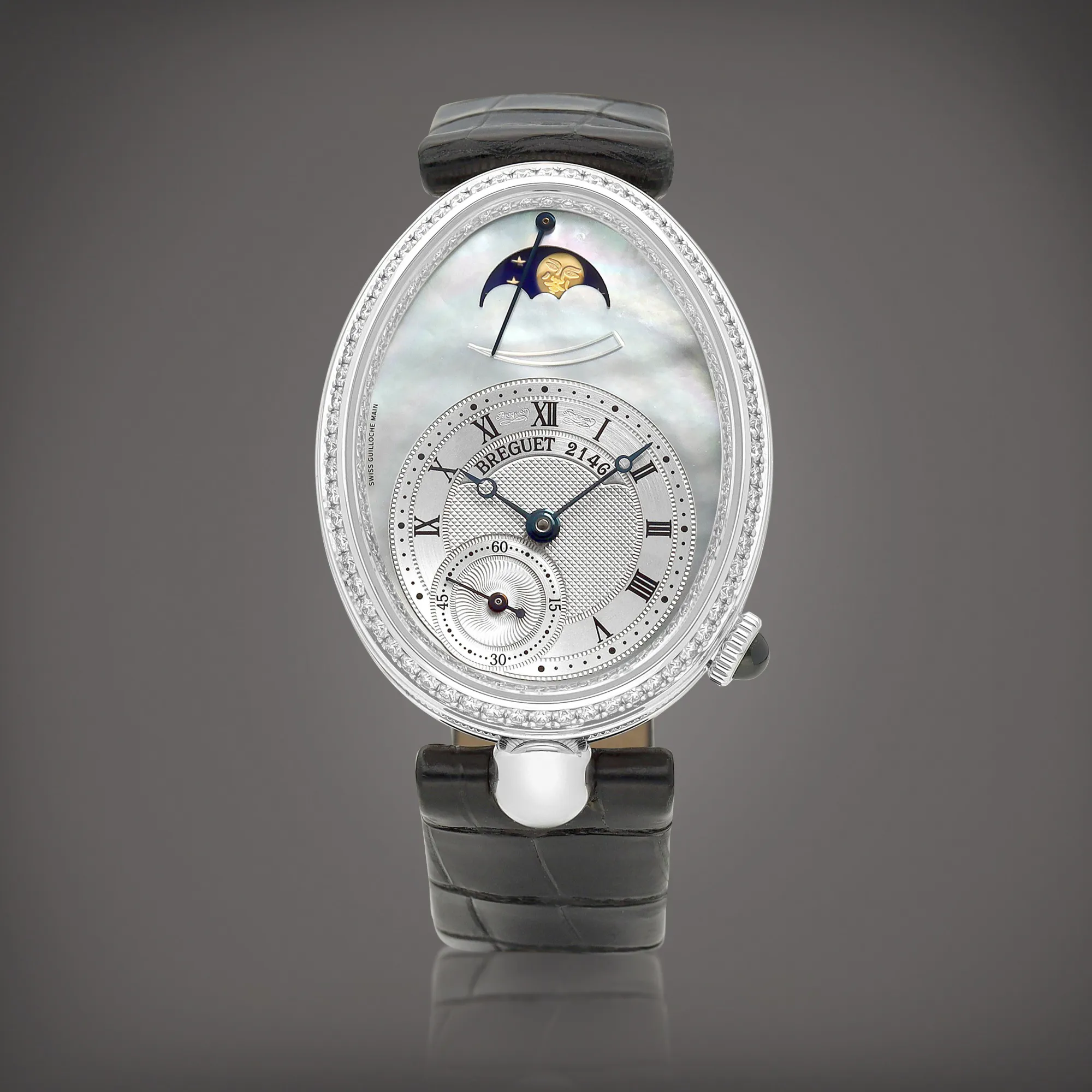 Breguet Reine de Naples 8908 37mm White gold and Diamond Mother-of-pearl