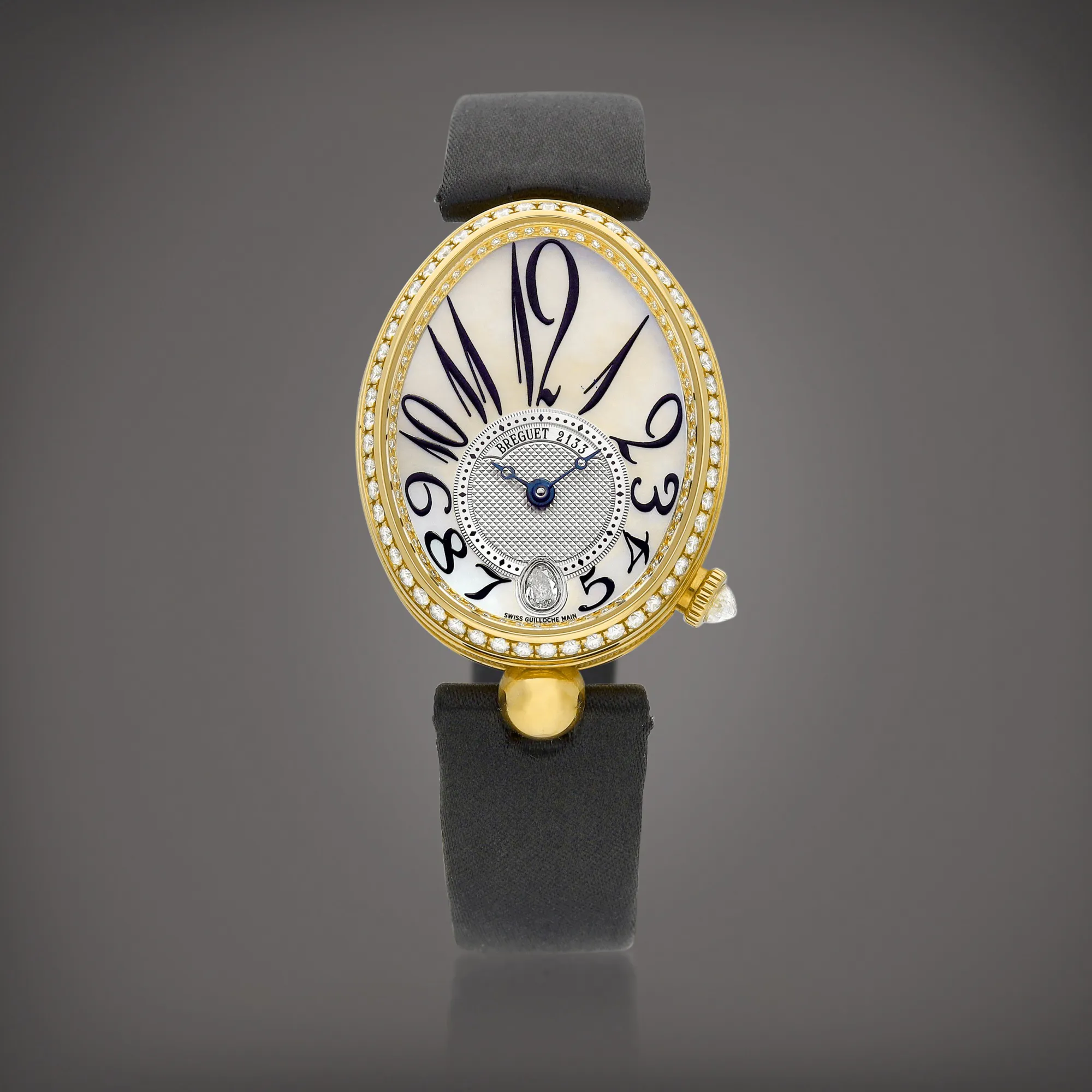 Breguet Reine de Naples 8918 29mm Yellow gold and Diamond Mother-of-pearl