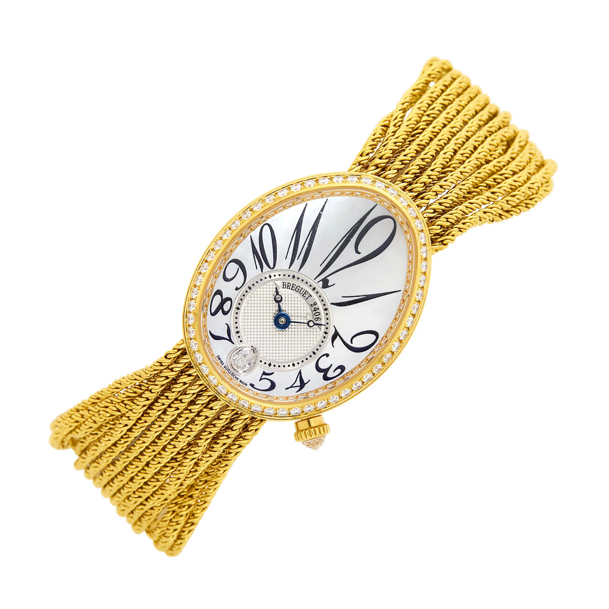 Breguet Reine de Naples 8918BA/58/J39.D00D 29mm Yellow gold Mother-of-pearl