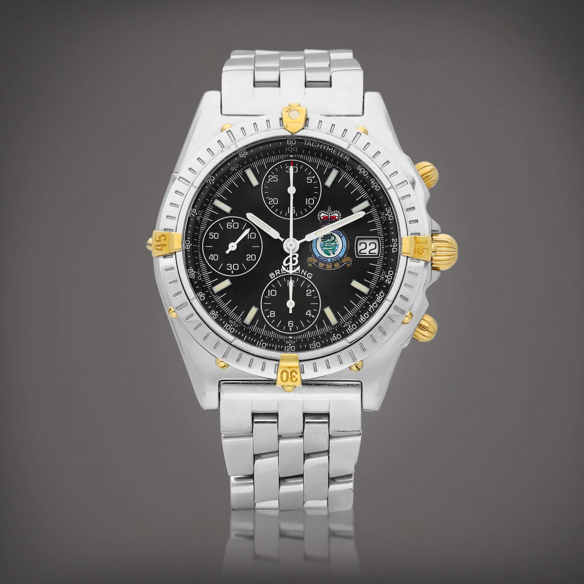 Breitling Hong Kong Royal Air Force Chronomat B13050.1 39mm Yellow gold and stainless steel Black