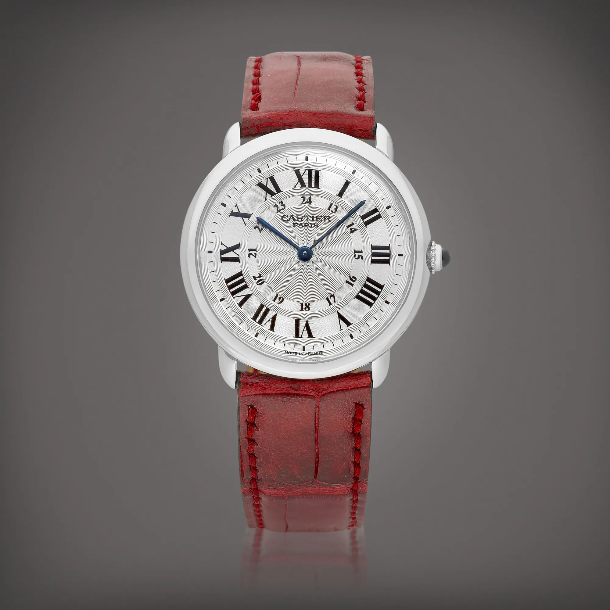 Cartier Ronde Louis Cartier 2452B 33mm Platinum Silver