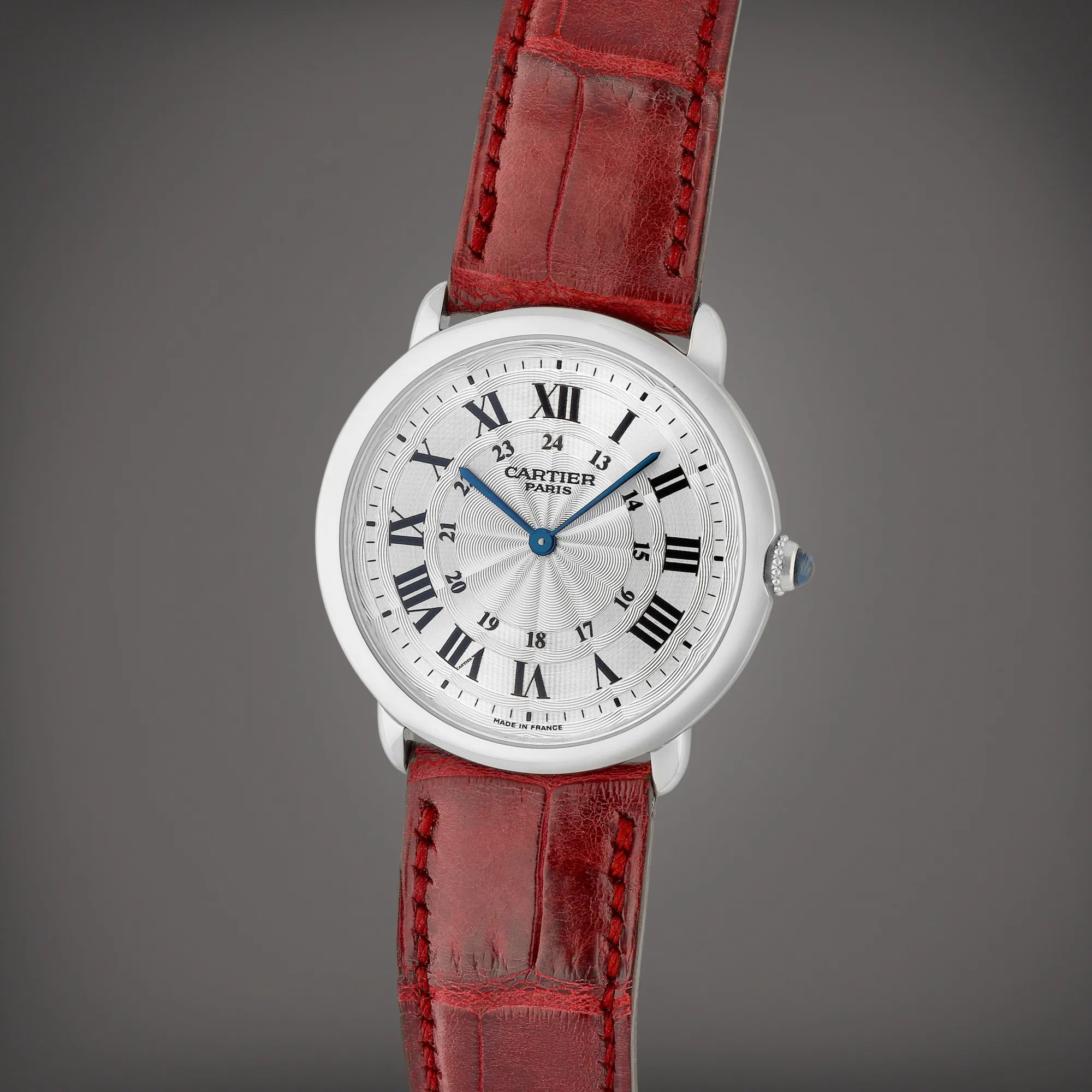 Cartier Ronde Louis Cartier 2452B 33mm Platinum Silver 1