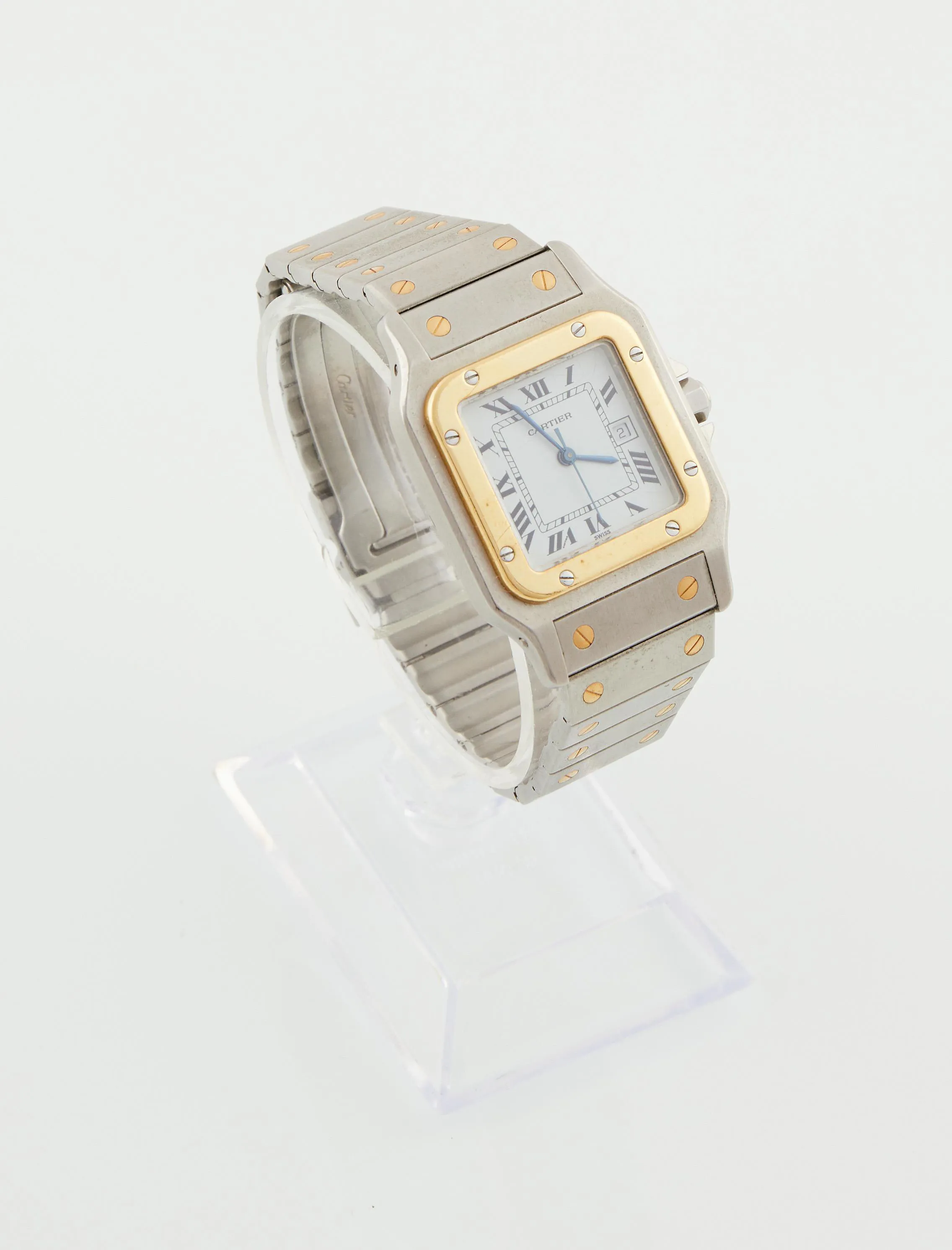 Cartier Santos 2961 30mm Yellow gold and stainless steel White 2