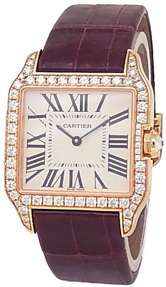 Cartier Santos WH100351 38.5mm Rose gold White