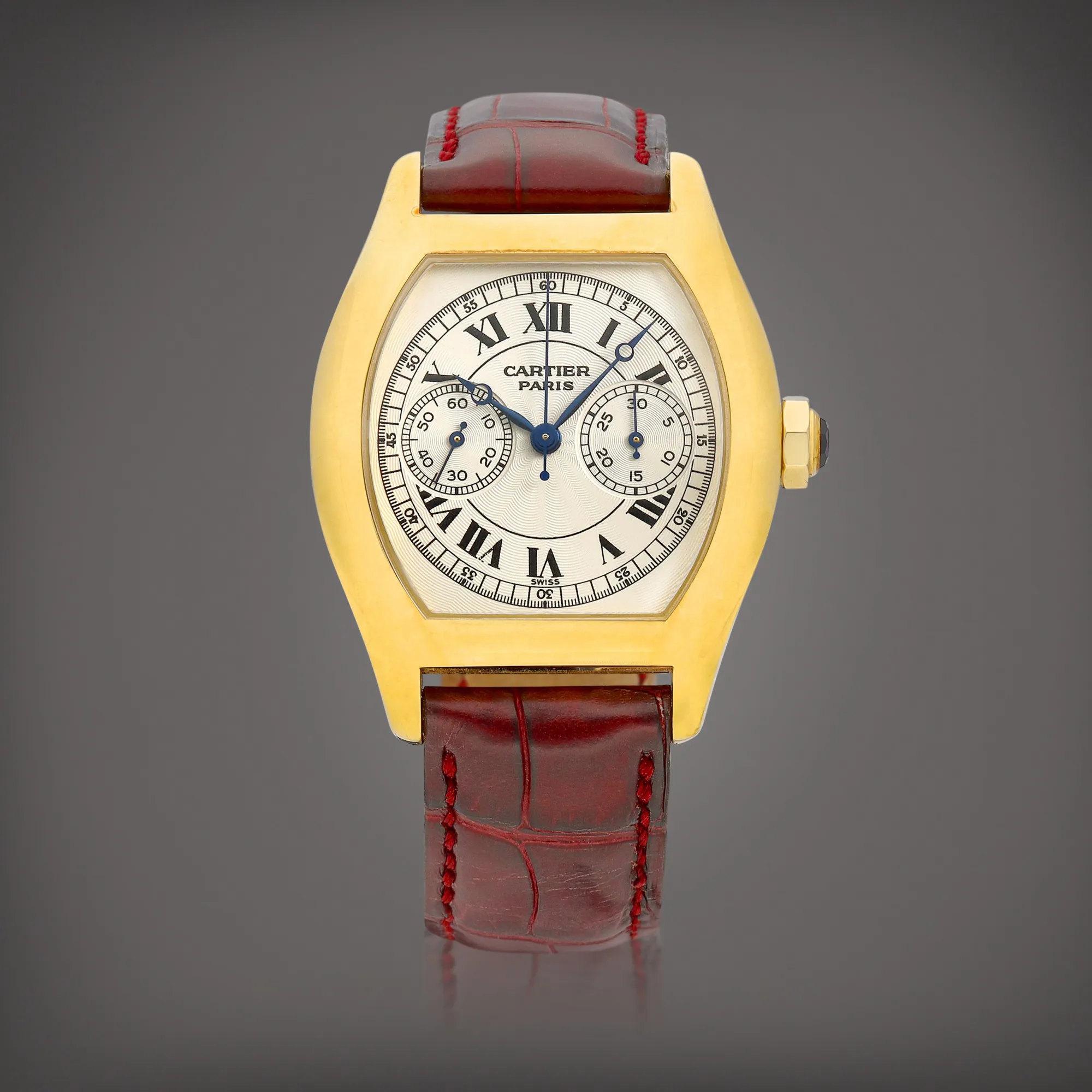 Cartier Tortue 2356 34mm Yellow gold Silver