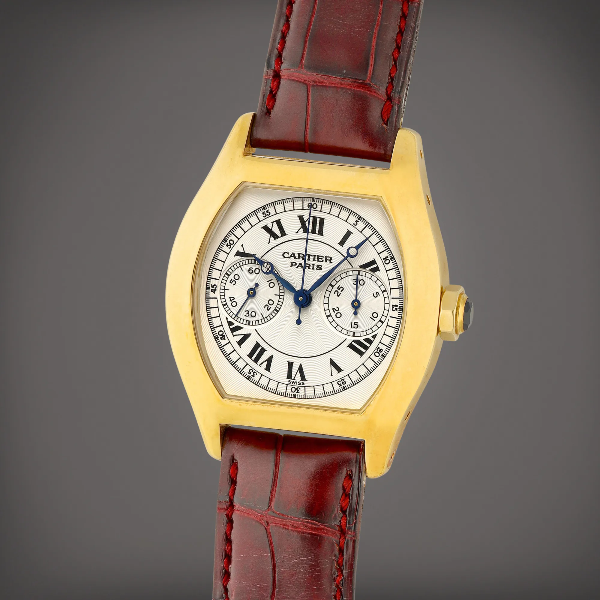 Cartier Tortue 2356 34mm Yellow gold Silver 1