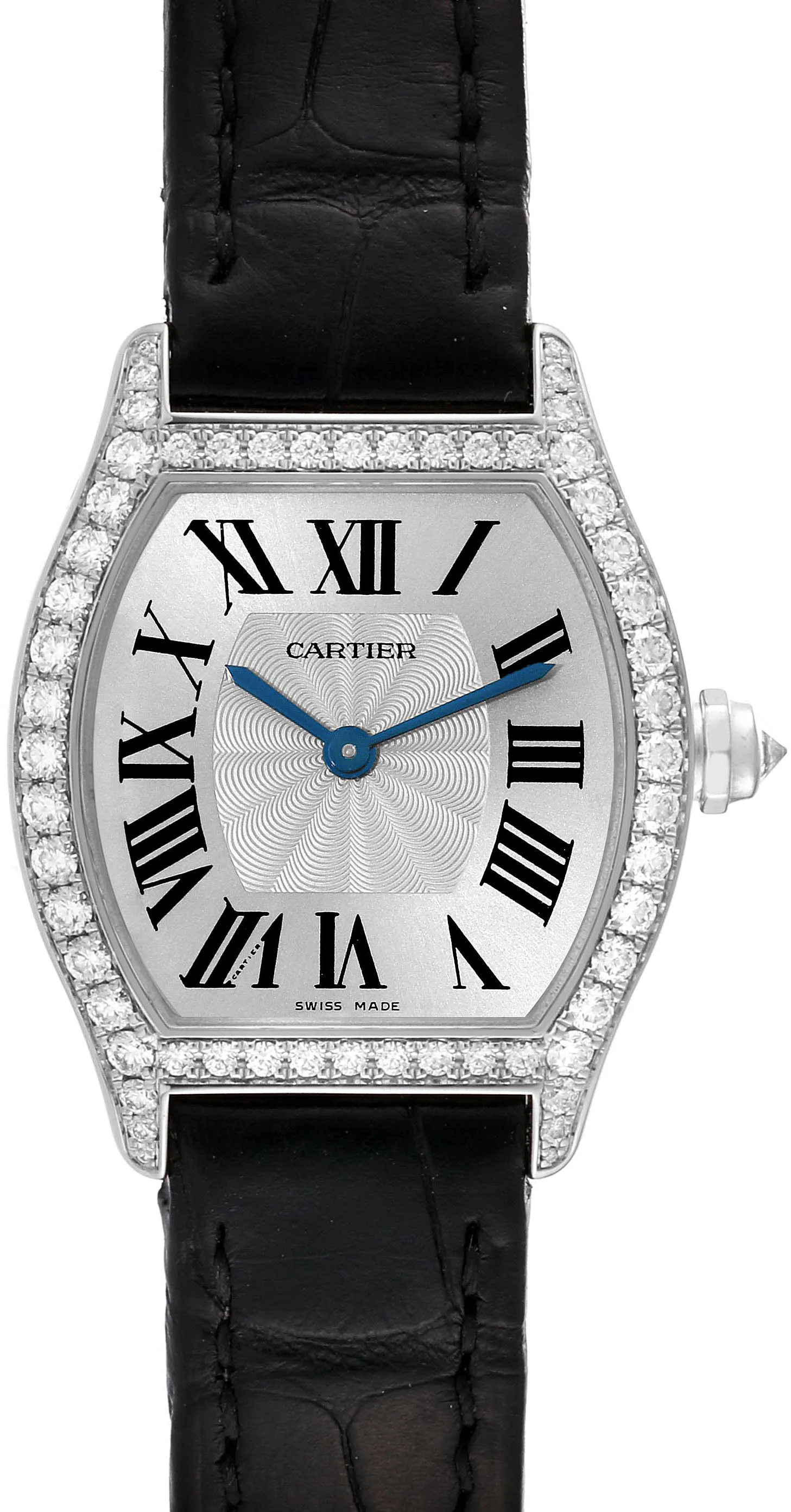 Cartier Tortue WA501007 24mm White gold and 18k white gold Silver