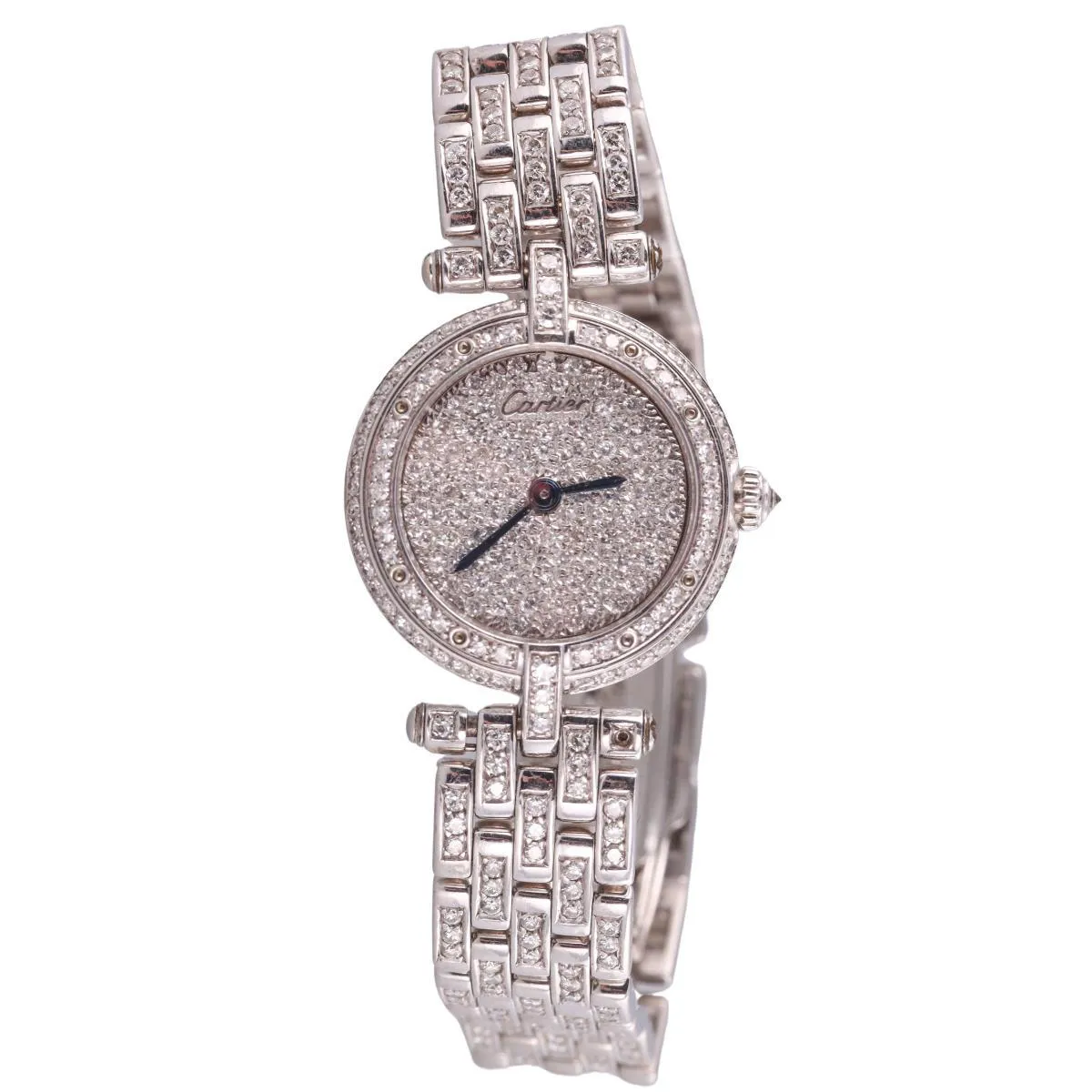 Cartier Vendôme 23mm White gold and diamond-set