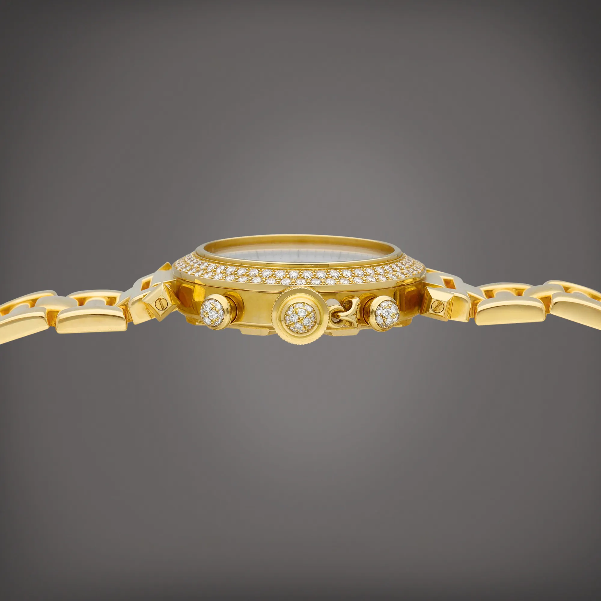 Cartier Pasha 1534 35mm Yellow gold and diamond-set Mother-of-pearl 2
