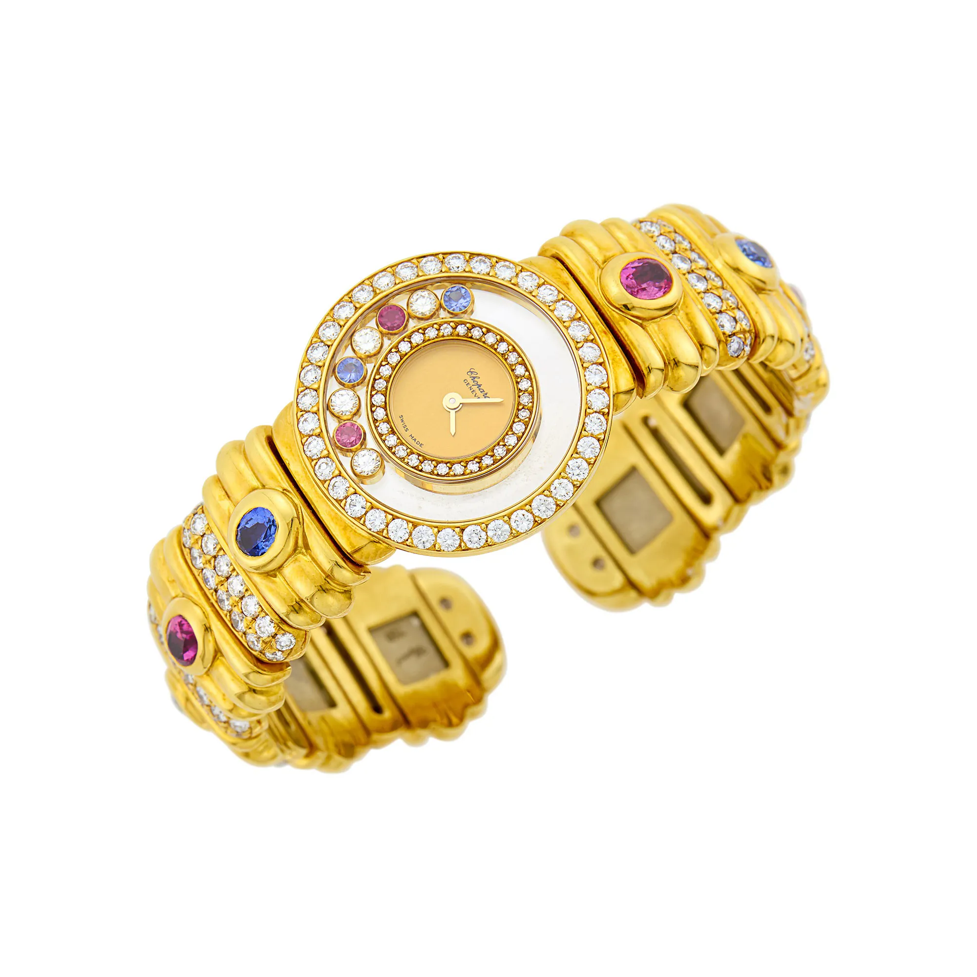Chopard Happy Diamonds 25mm Yellow gold and diamond-set Gold