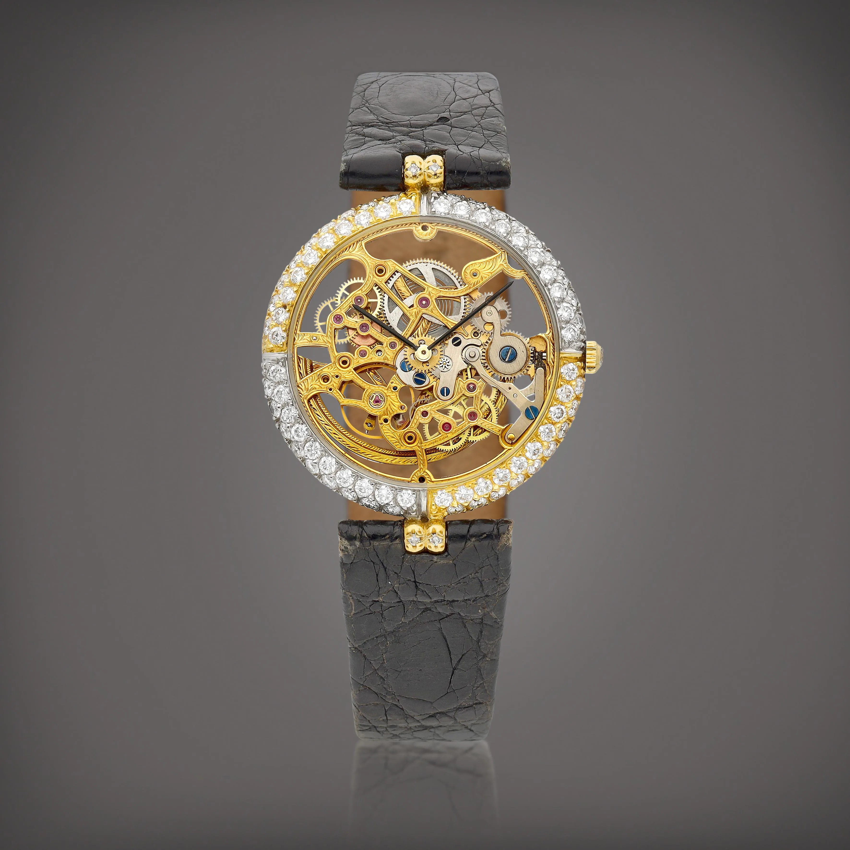 Gérald Genta Squelette G.1704 34mm White gold and Yellow gold and Diamond Skeletonized