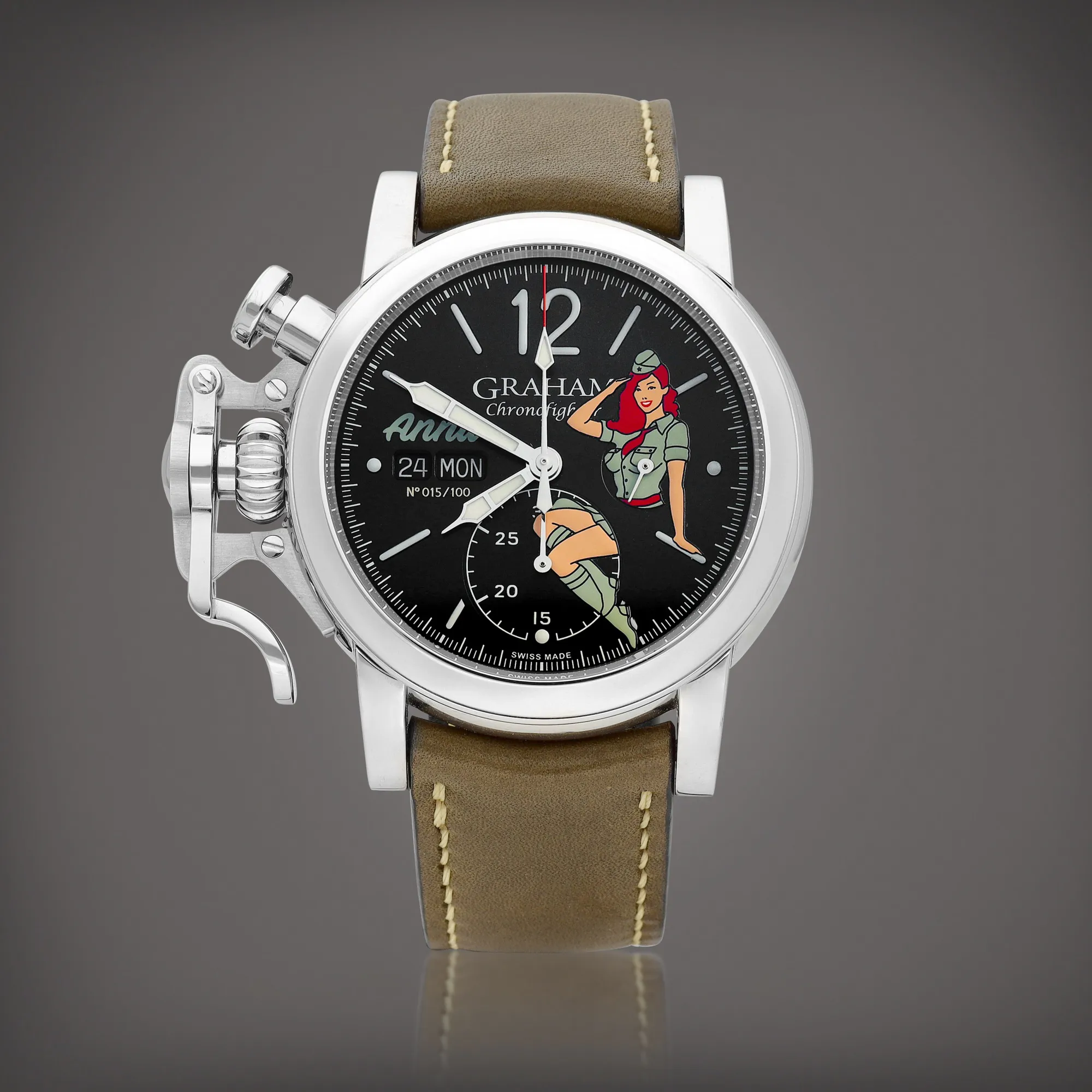 Graham Chronofighter Vintage Nose Art "Anna" 2CVAS.B22A 44mm Stainless steel Artistic dial