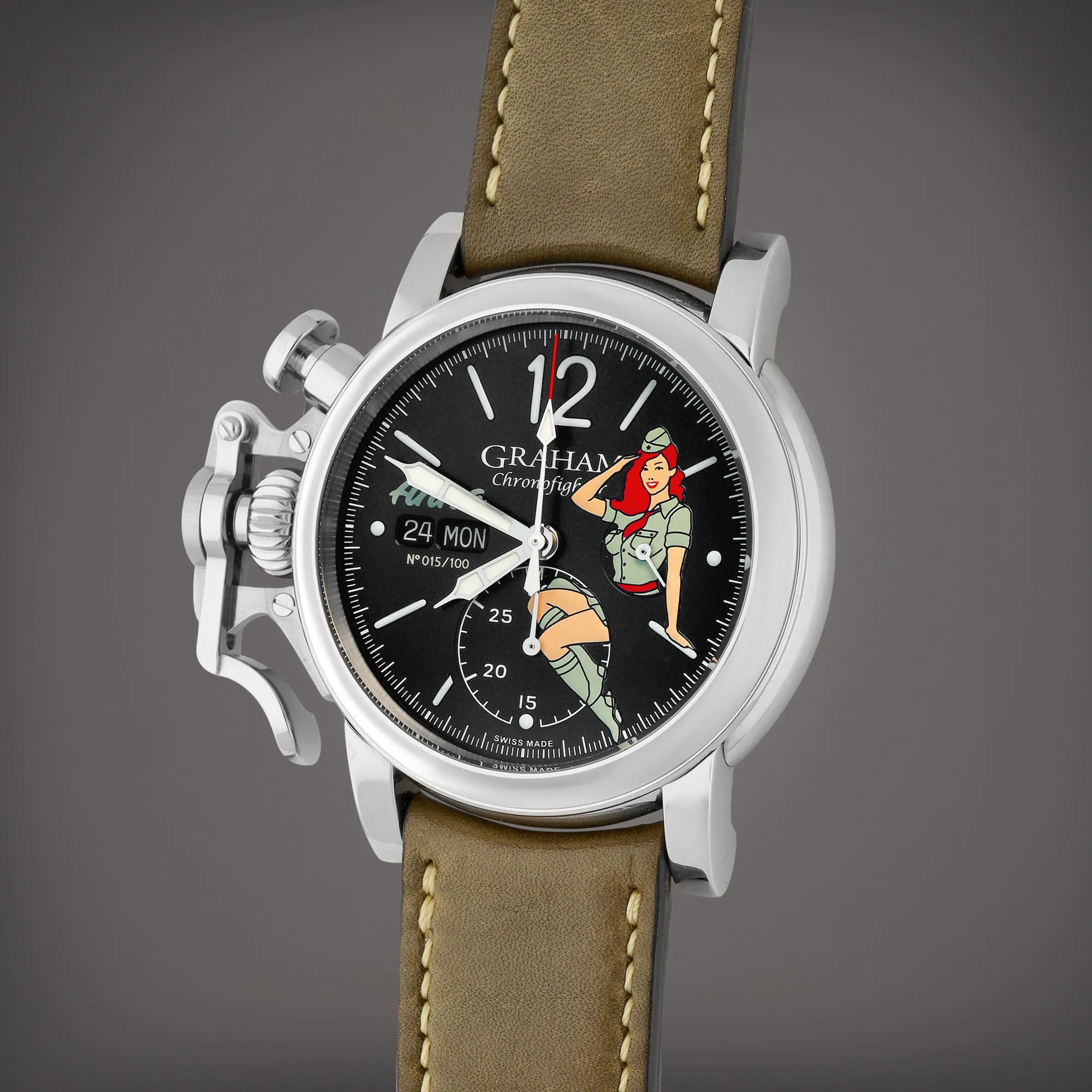 Graham Chronofighter Vintage Nose Art "Anna" 2CVAS.B22A 44mm Stainless steel Artistic dial 1