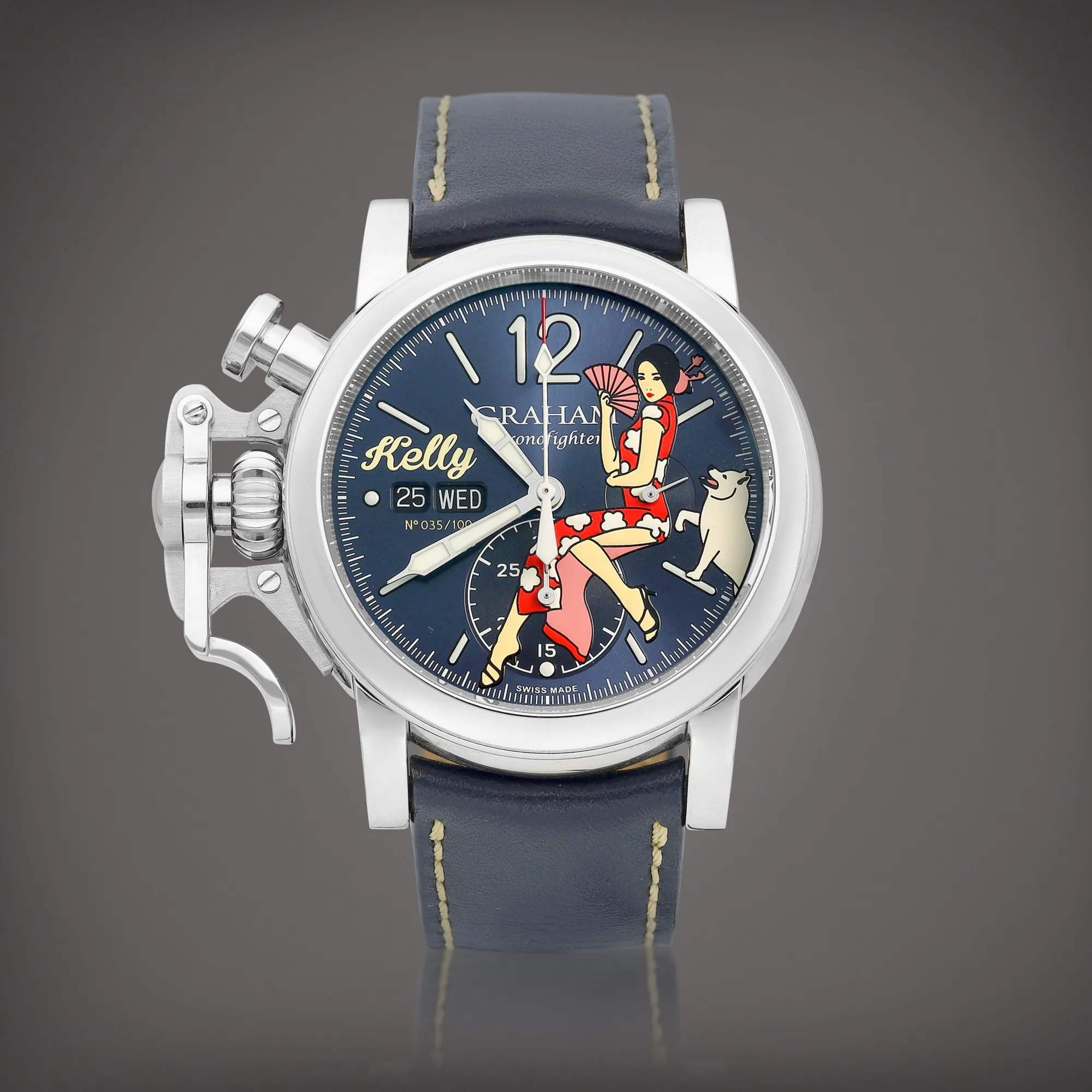 Graham Chronofighter Vintage Nose Art "Kelly" 2CVAS.U08A 44mm Stainless steel Artistic dial