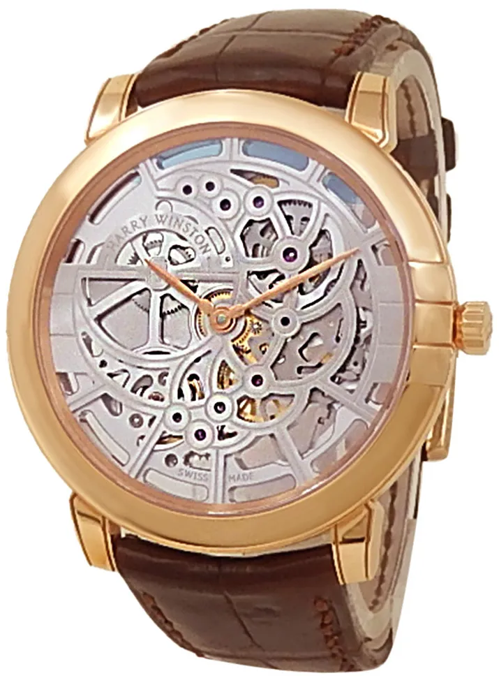 Harry Winston Midnight MIDAHM42RR001 42mm Rose gold Skeleton