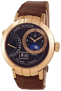 Harry Winston Premier Excenter PRNATZ41RR002 18k rose gold Black