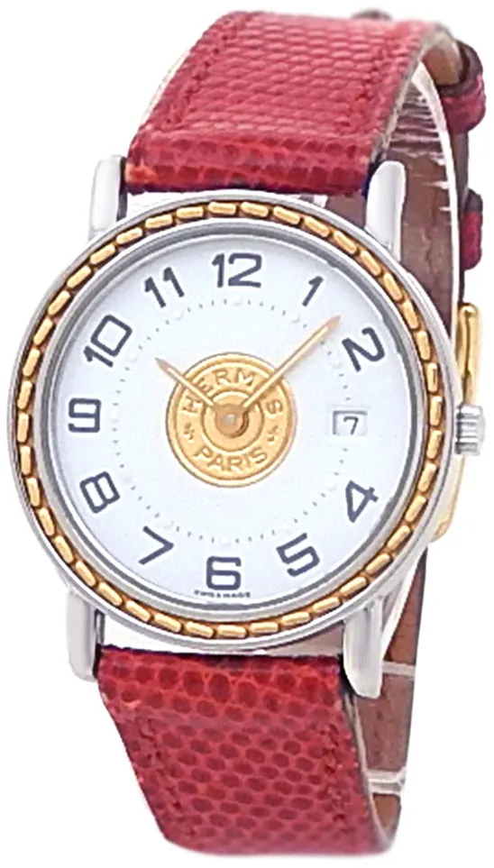 Hermès Sellier SE4.210 27mm Stainless steel White