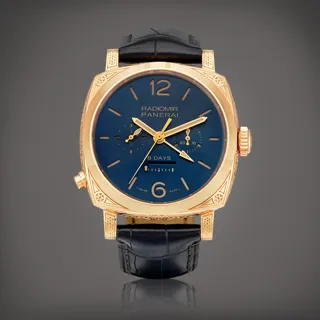 Panerai Radiomir 1940 Chrono Monopulsante PAM01006 Rose gold Blue