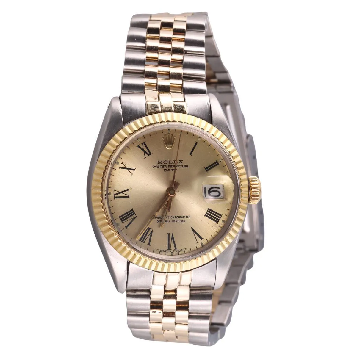 Rolex Oyster Perpetual Date 1500 34mm Yellow gold and stainless steel Gold
