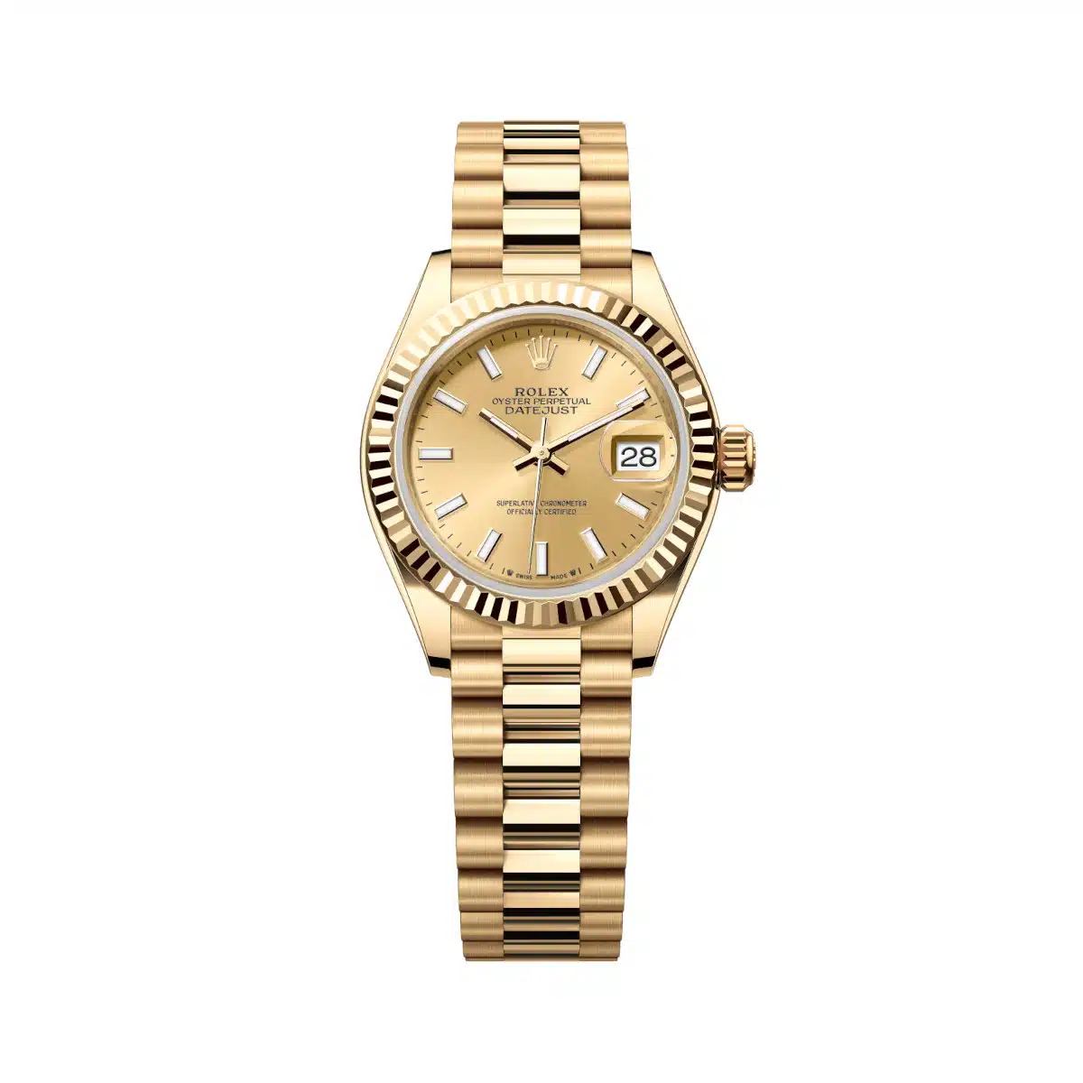 Rolex Lady-Datejust 279178-0001 28mm 18k yellow gold Champagne