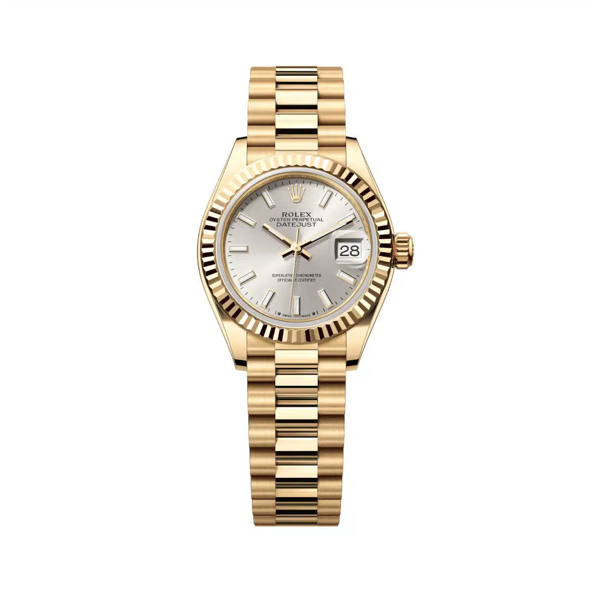 Rolex Lady-Datejust 279178-0005 28mm 18k yellow gold Silver