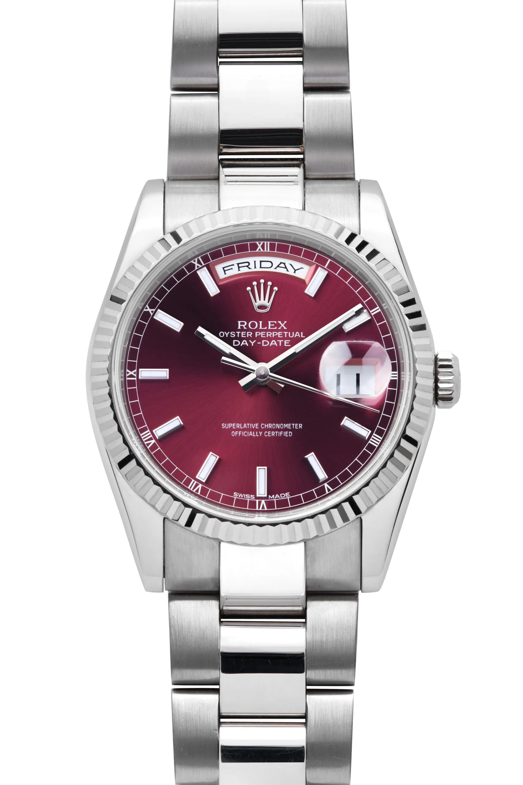 Rolex Day-Date 36 118239 36mm White gold Red