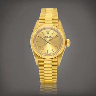 Rolex Oyster Perpetual 67198 Yellow gold Champagne