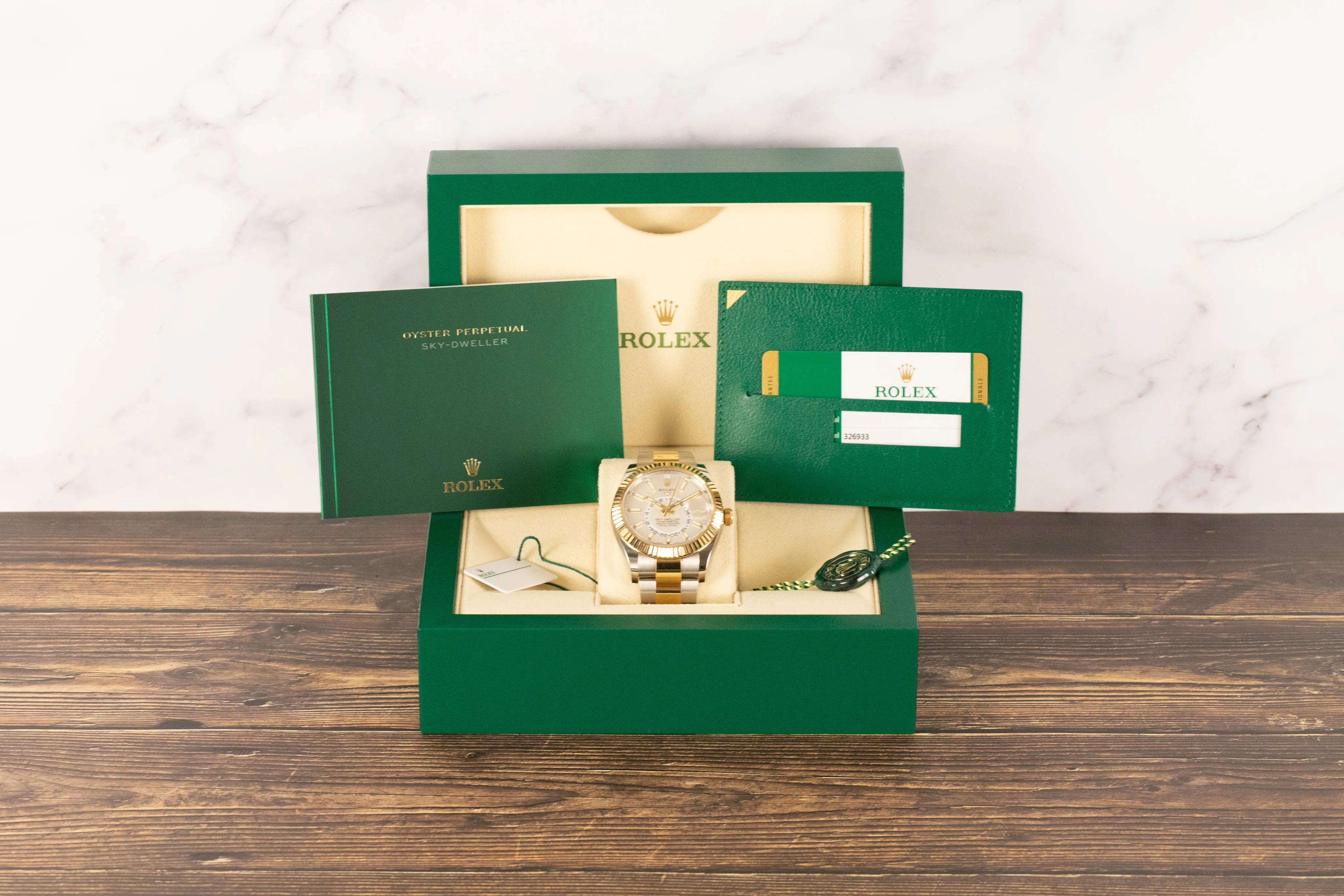 Rolex Sky-Dweller 326933 42mm Yellow gold and Stainless steel White 3