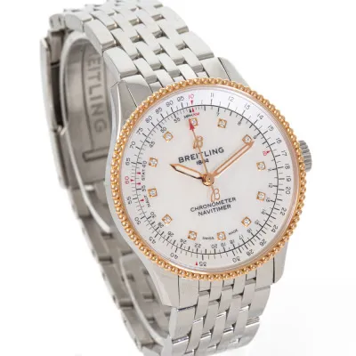 Breitling Navitimer U17395211A1P1 35mm Stainless steel and rose gold Mother-of-pearl 1